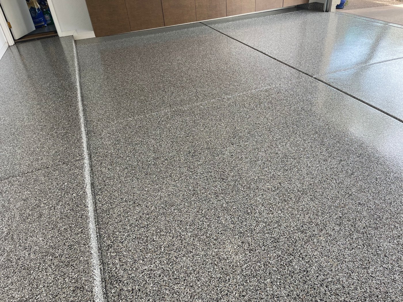 Garage floor after coating application by IronDrive Coatings